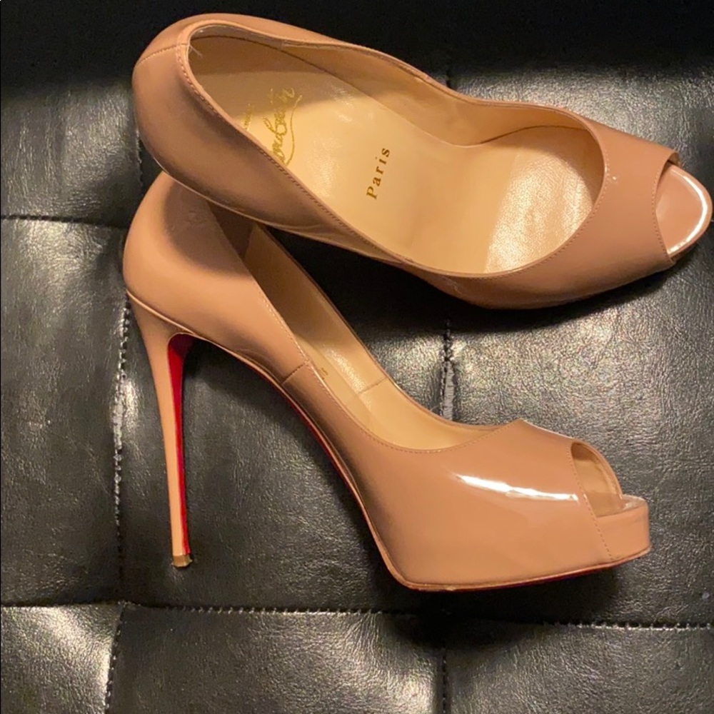 Christian Louboutin Patent Peep Toe Pump